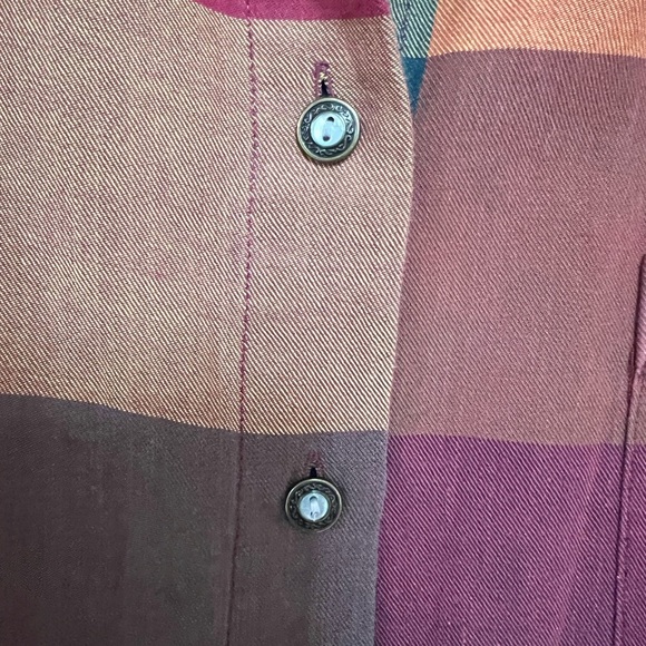 VTG Large check plaid hunt club button down XL - Picture 5 of 9